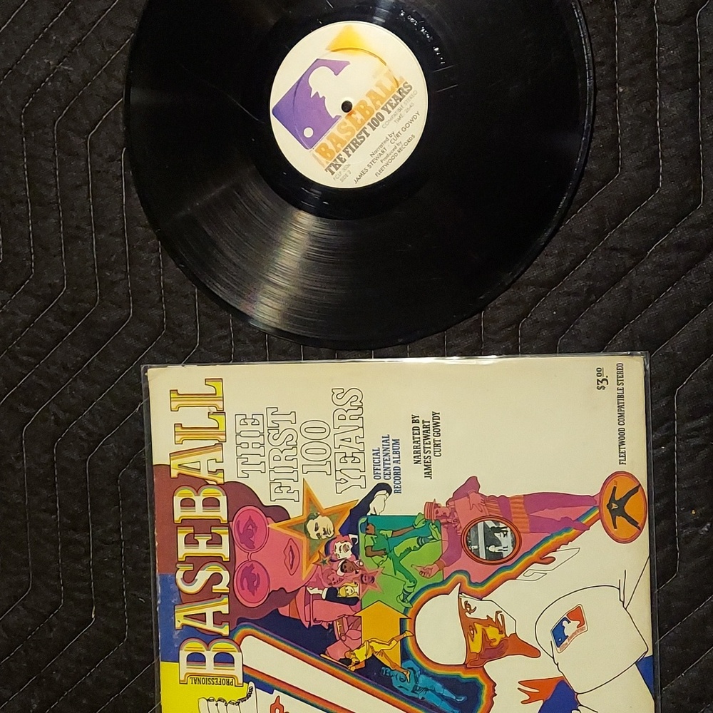 Vintage 1967 vinyl record the first 100 years of baseball!